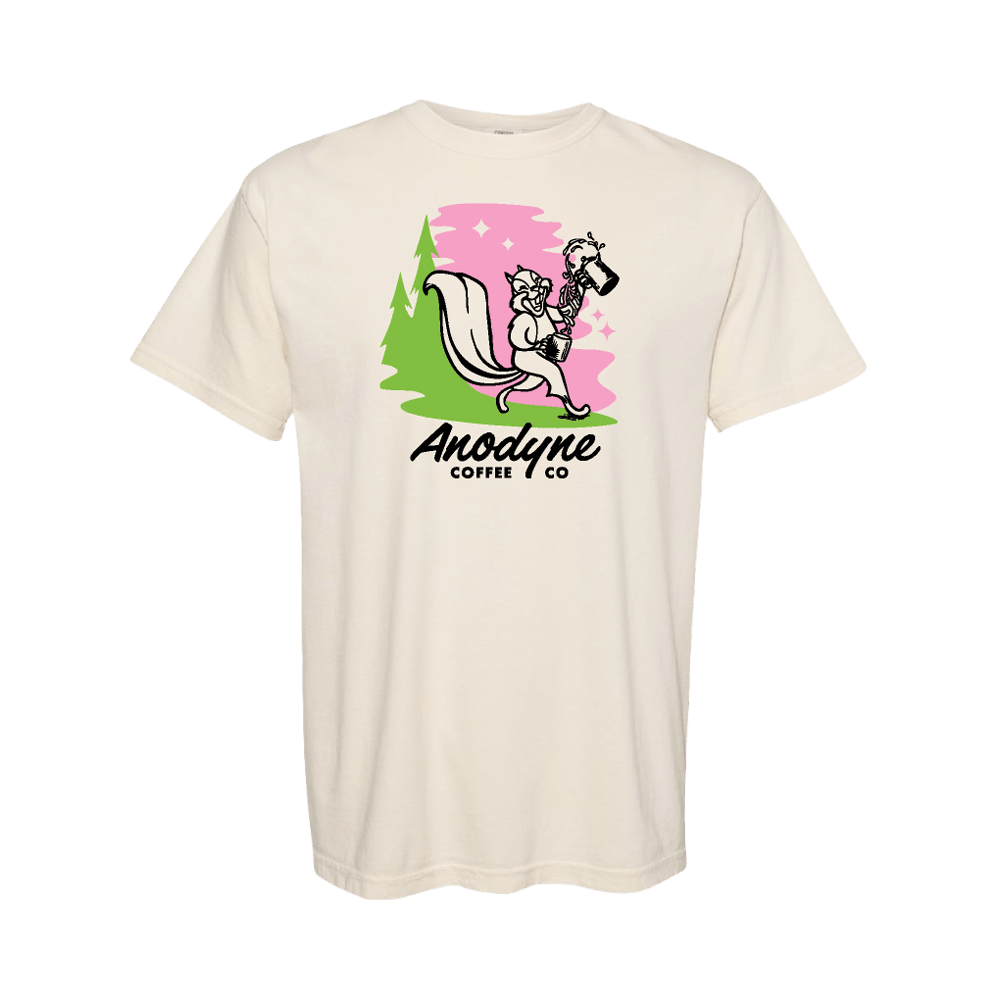 Cheeky Squirrel Tee - Natural - Anodyne Coffee Roasting Co.