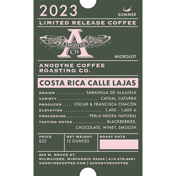 Costa Rica Calle Lajas - Anodyne Coffee Roasting Co.