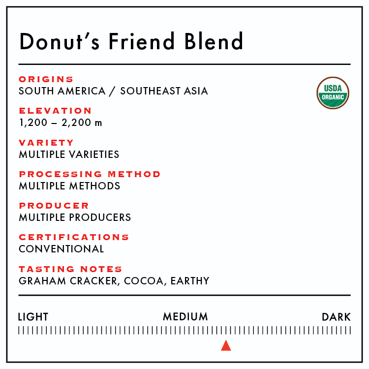 Donut's Friend Blend (Organic) - Anodyne Coffee Roasting Co.