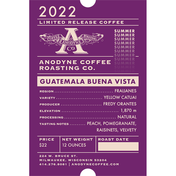 Guatemala Buena Vista Natural - Anodyne Coffee Roasting Co.