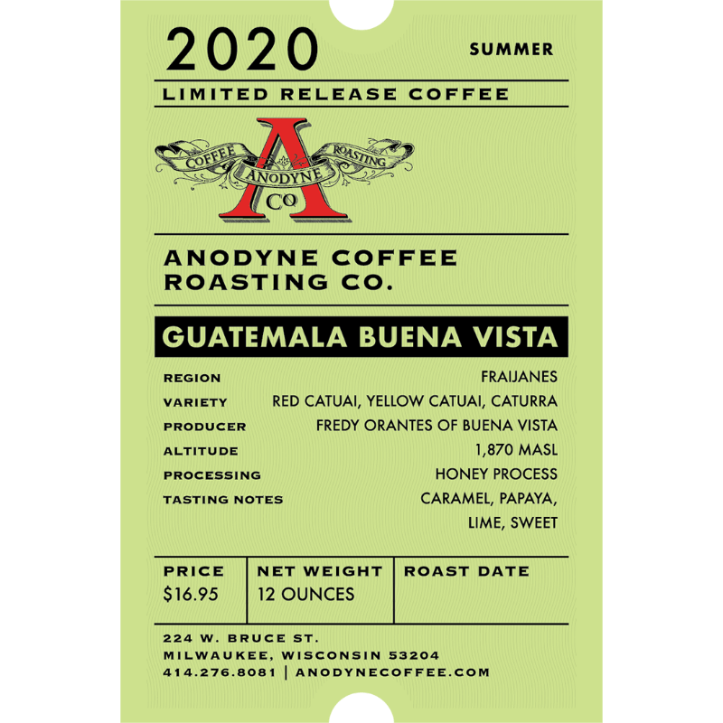 Guatemala Buena Vista Honey Process - Anodyne Coffee Roasting Co.