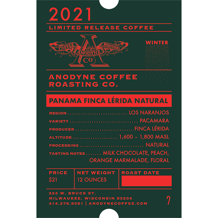 Panama Finca Lérida Natural - Anodyne Coffee Roasting Co.