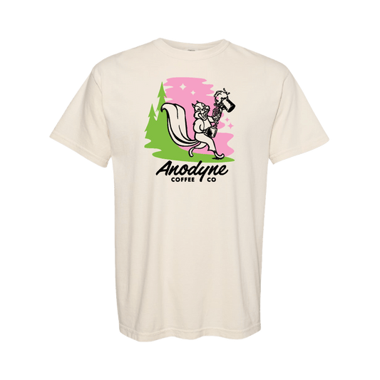 Cheeky Squirrel Tee - Natural - Anodyne Coffee Roasting Co.