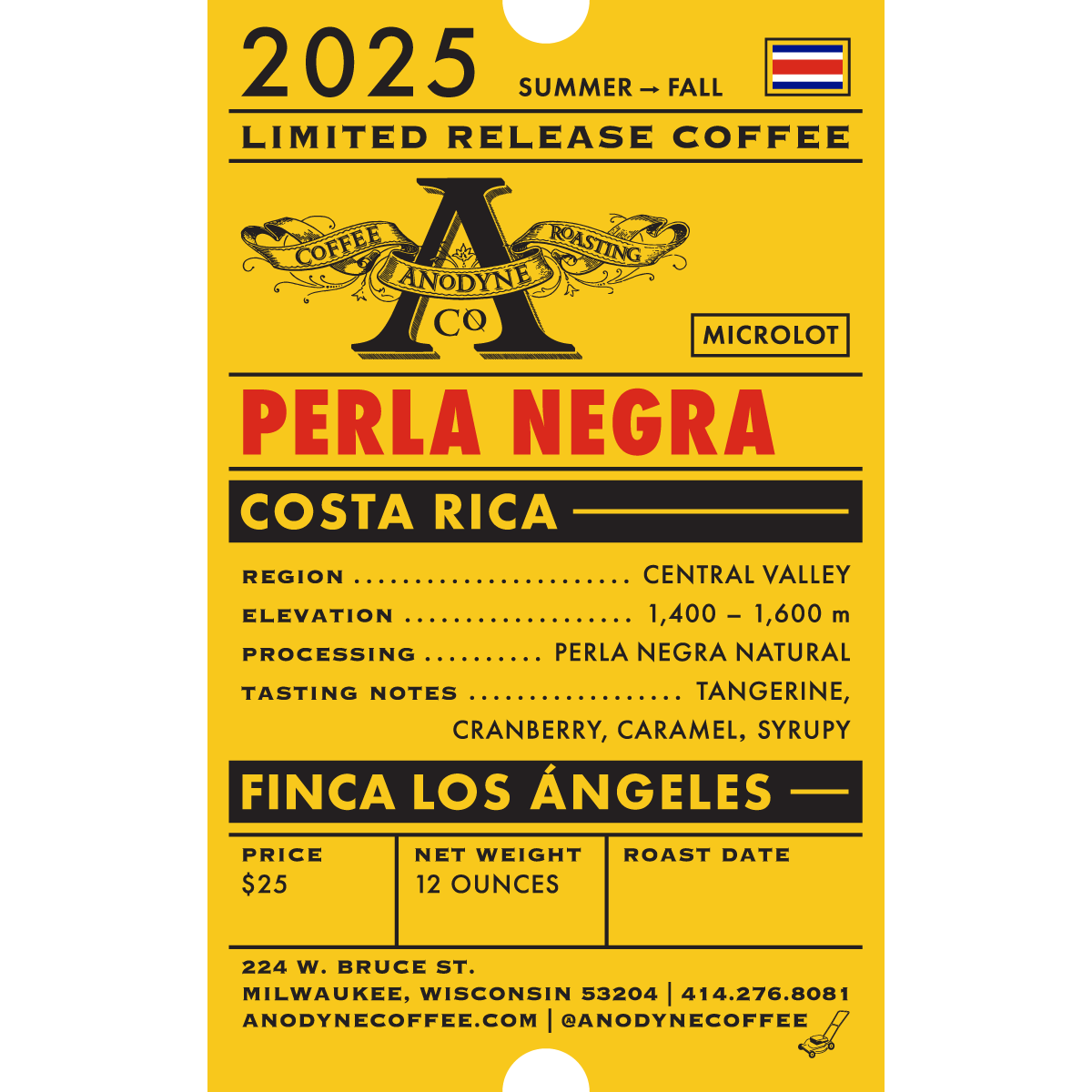 Costa Rica Finca Los Ángeles (Early Sept) - Anodyne Coffee Roasting Co.