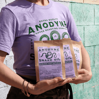 Snake Oil 15 Tee - Anodyne Coffee Roasting Co.