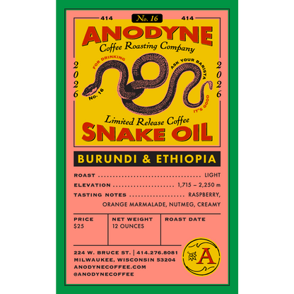 Snake Oil 16 (4/14) - Anodyne Coffee Roasting Co.
