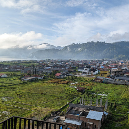 The view of a village in Sumatra